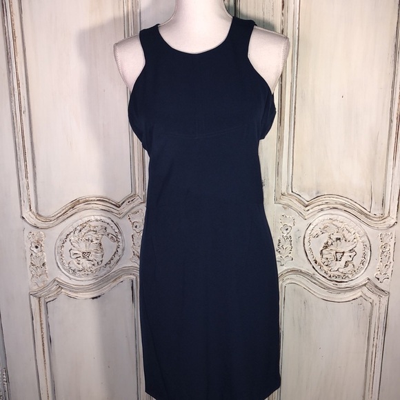 Les Petites… Paris NWT Round Neck Cutouts Sleeveless Structured Sheath Dress S/6 - Picture 2 of 12